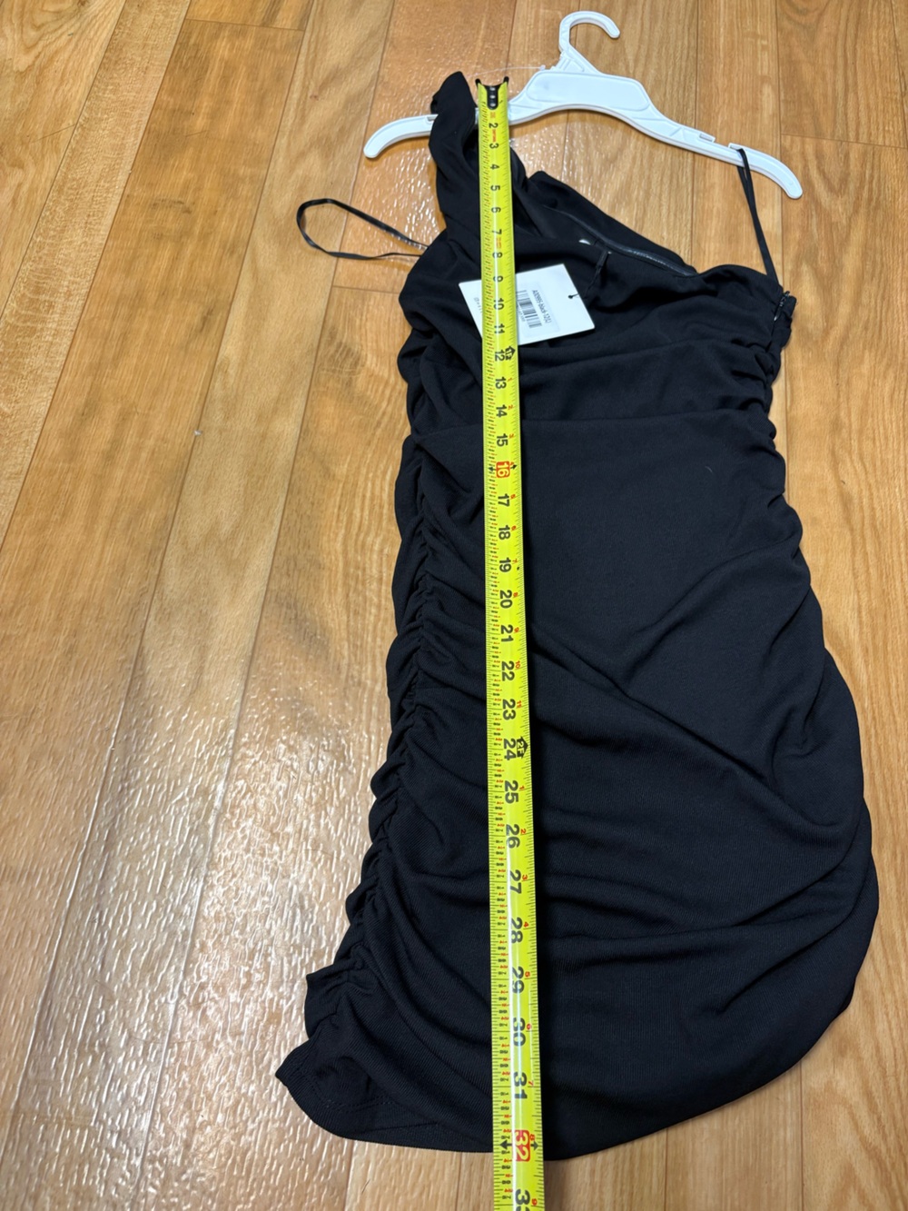 Hello Molly Black One-Shoulder Ruched Mini Dress - Picture 5 of 8